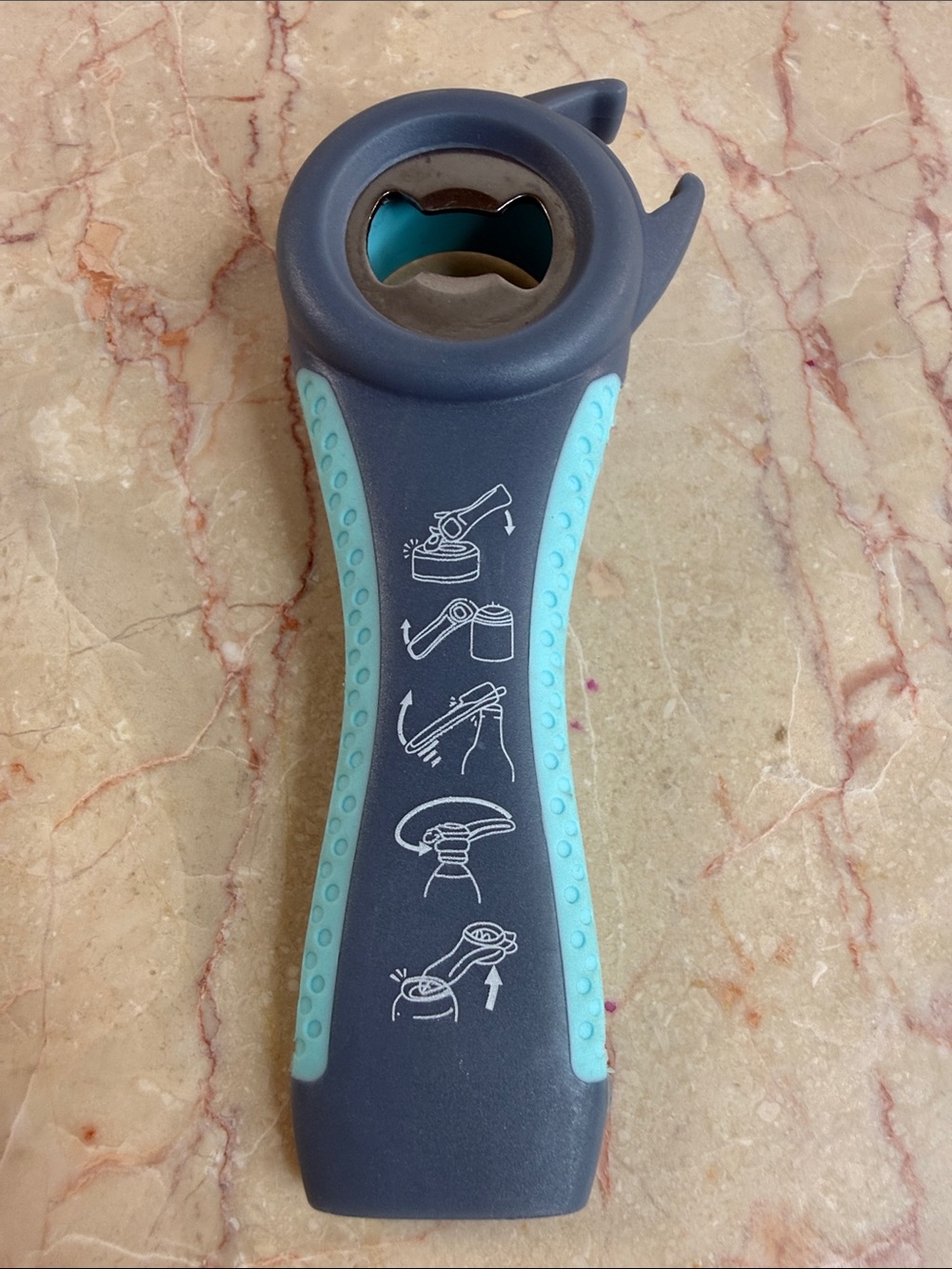 Gray and Teal Multi-Function Bottle Opener for Women